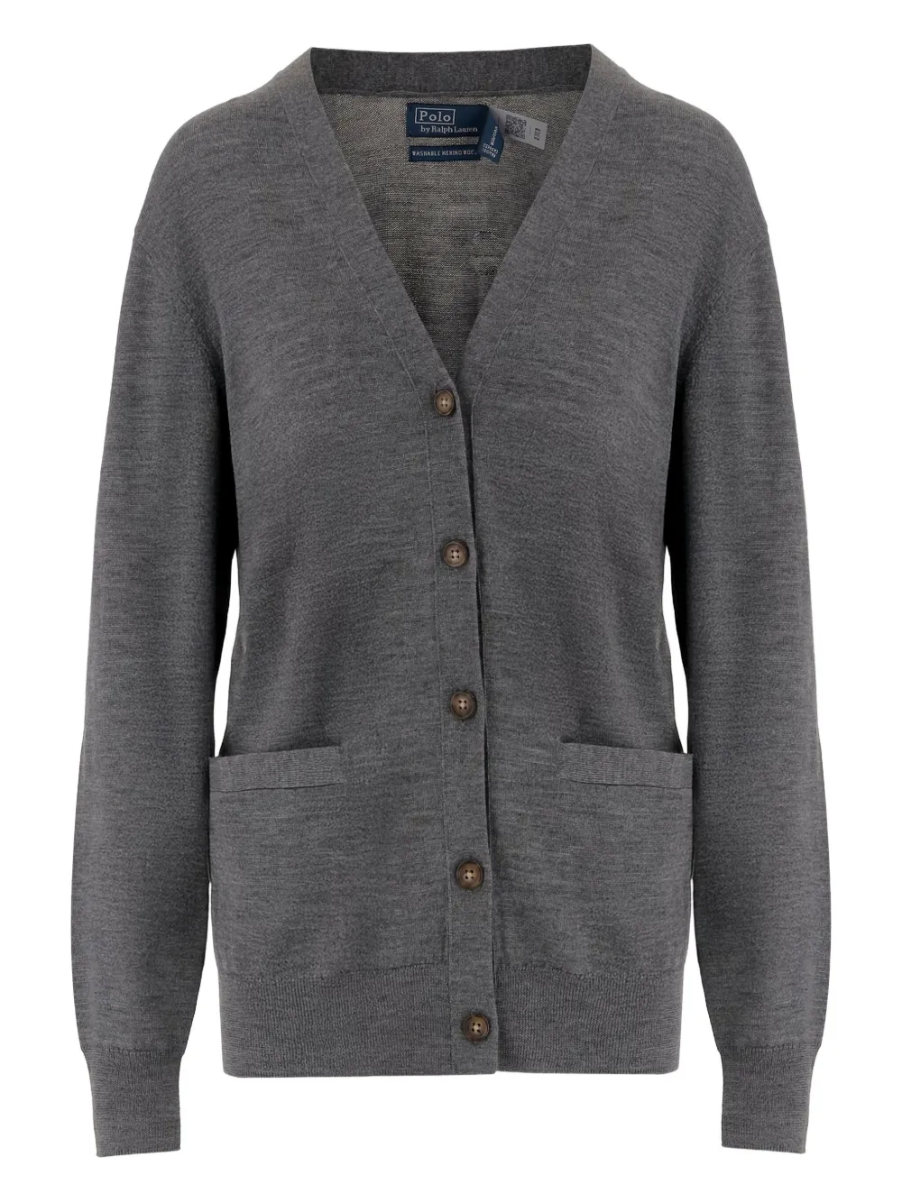 

Кардиган с застежкой на пуговицы и накладными карманами Polo Ralph Lauren, серый