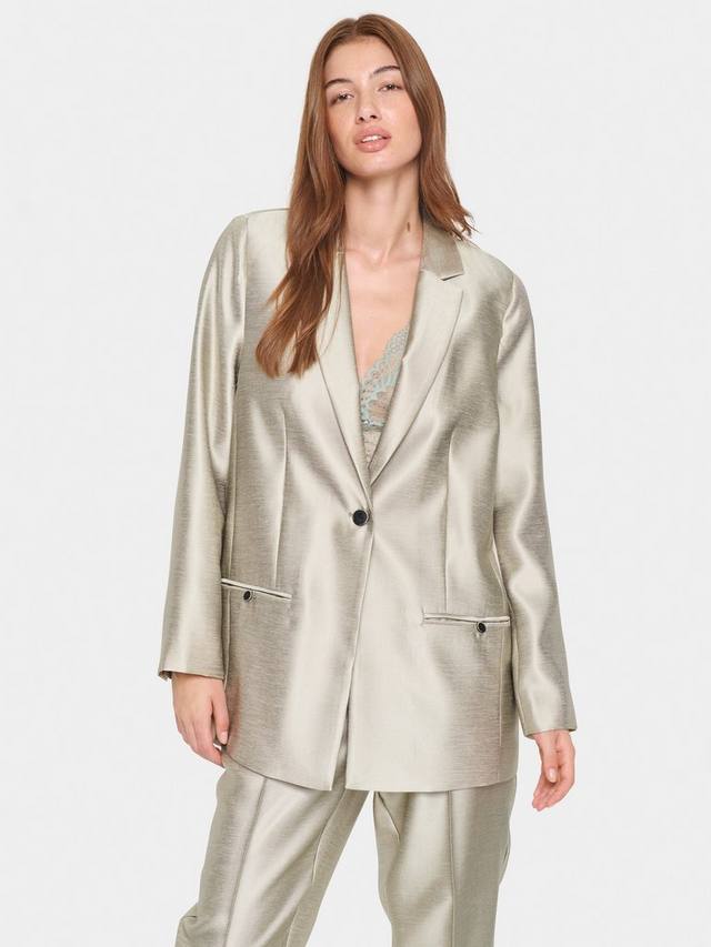 

Блейзер из металлического атласа halia Saint Tropez, цвет Feather Gray