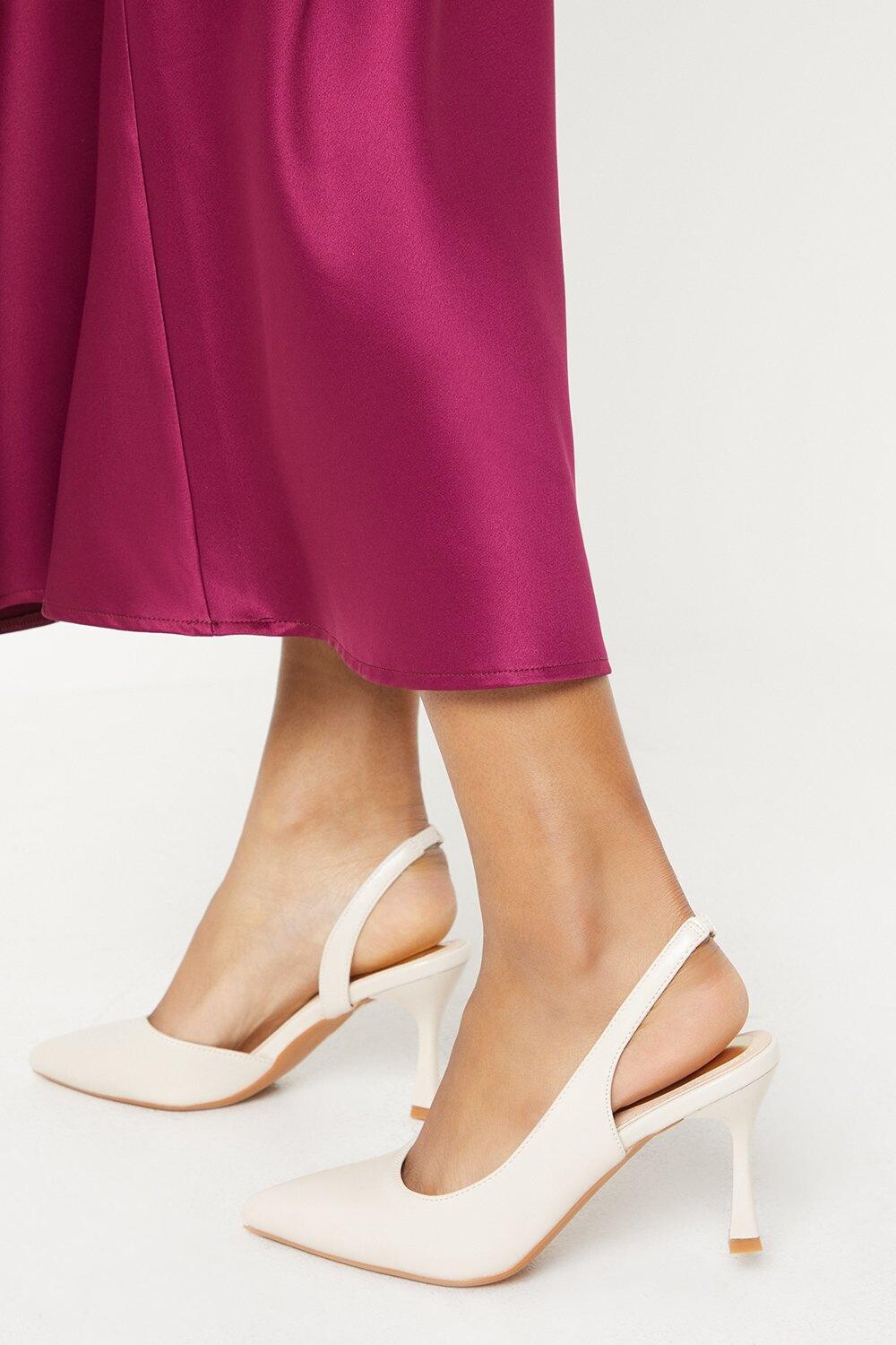 

Туфли-лодочки Destiny на высокой шпильке с открытым ремешком и открытой спинкой Wallis, нюд