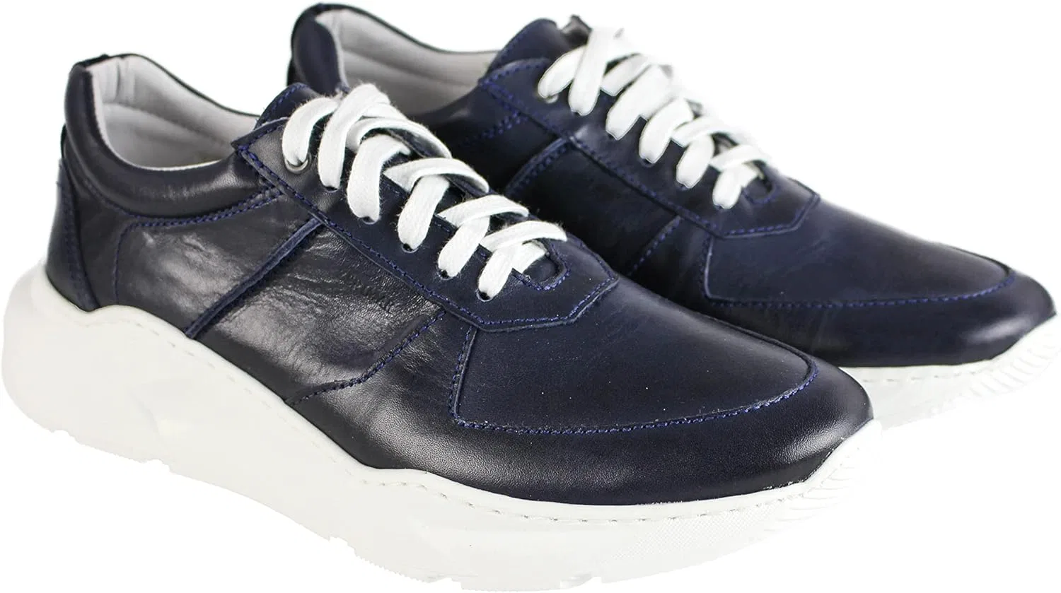 Туфли Zerimar Sportschuhe für Herren aus Naturleder | Schuhe für Herren | Lässige Schuhe aus Leder | Sportschuhe aus Leder für Herren | Schnürschuhe,, Navy — фото 3
