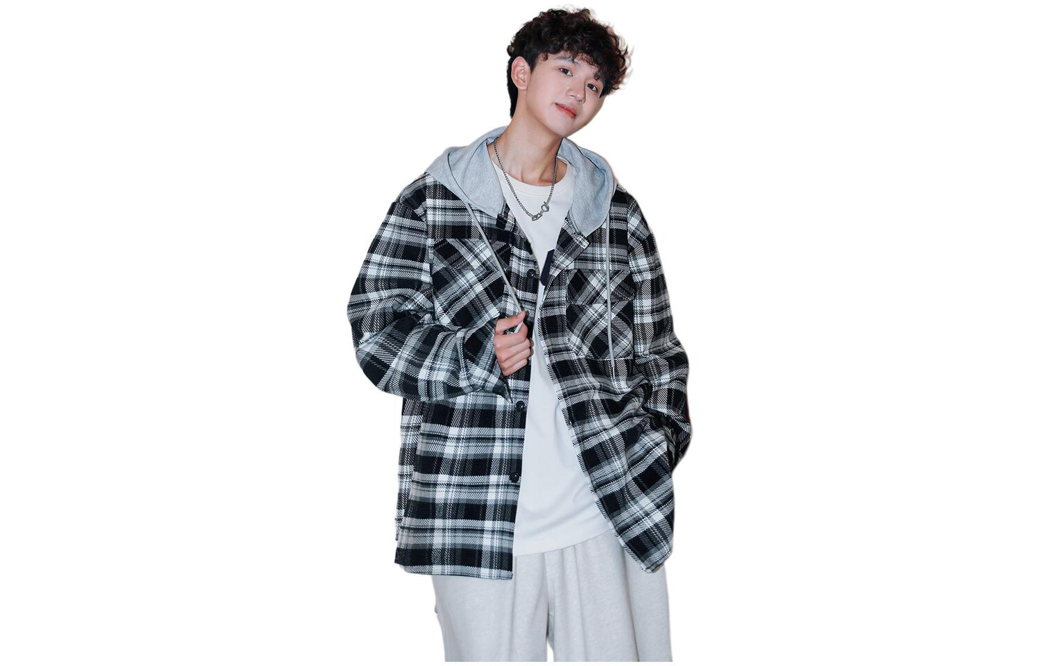

Куртка унисекс Fuerza, цвет Black/White Plaid
