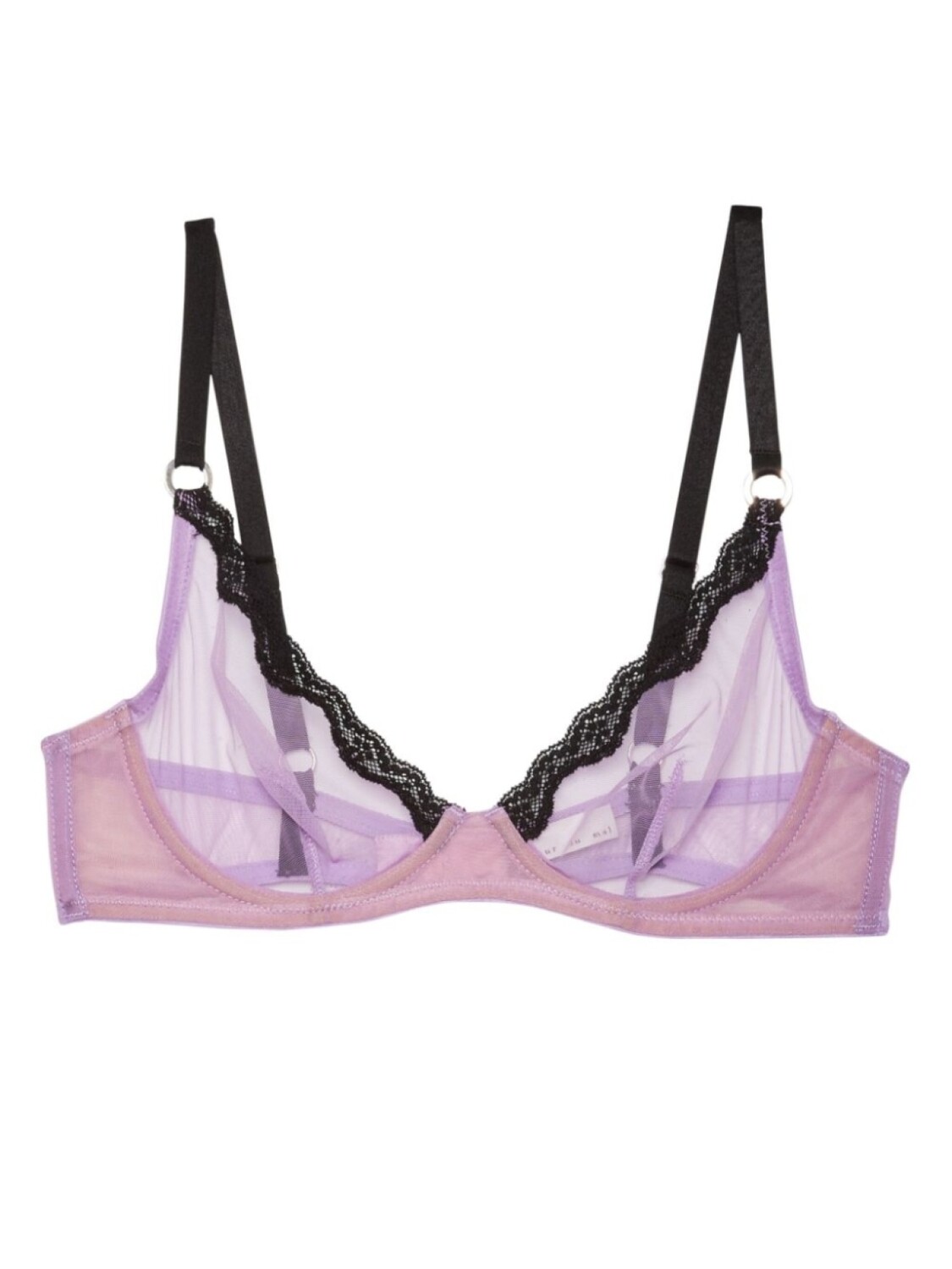 

Fleur Du Mal бюстгальтер Sheer Tulle с кружевом, фиолетовый