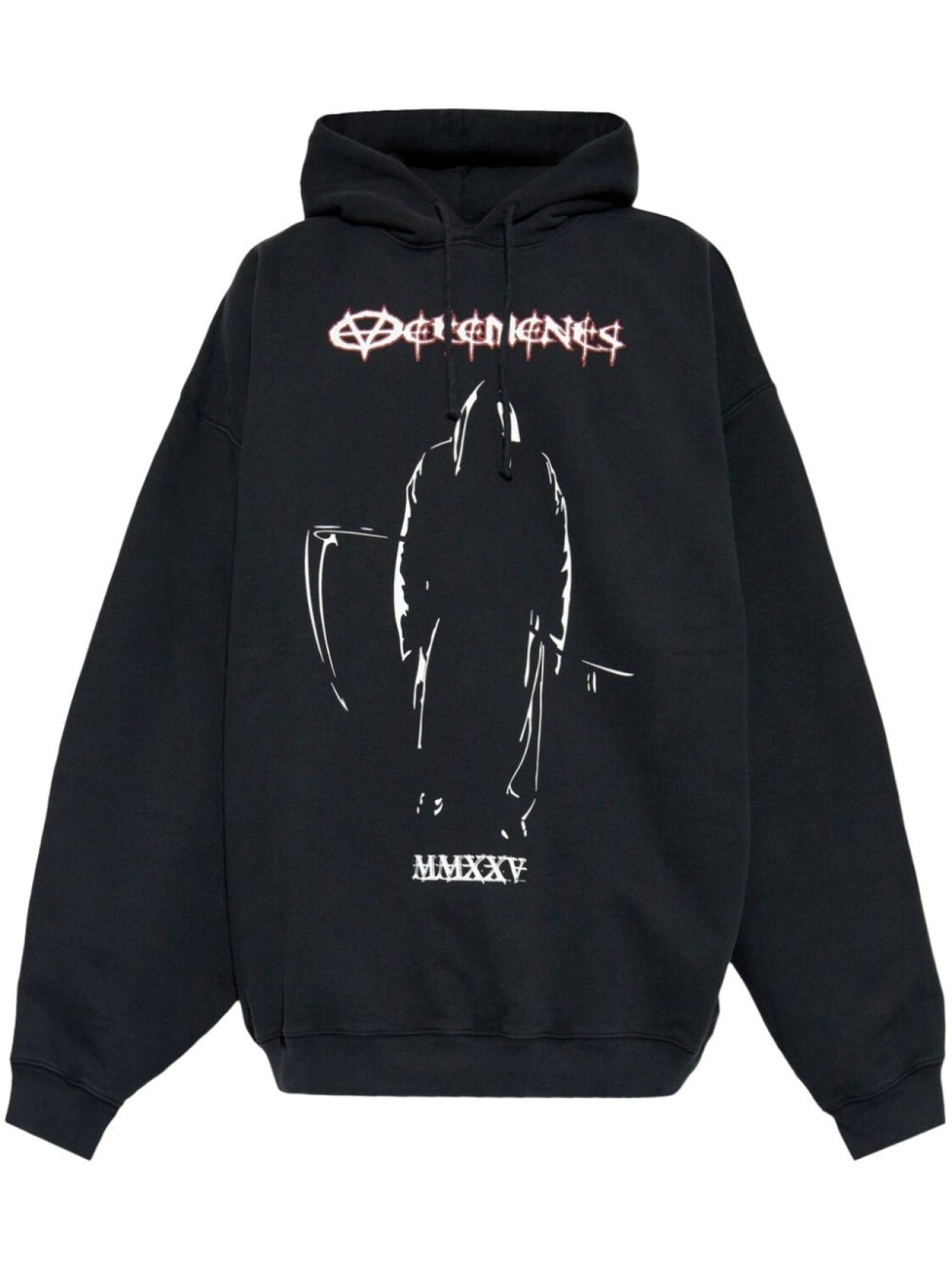 

VETEMENTS толстовка с капюшоном из хлопка с графическим принтом, черный