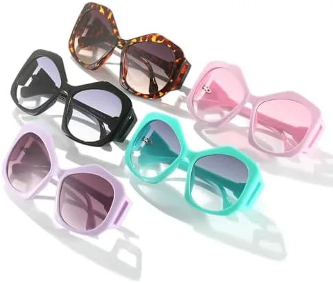 

Модные розовые солнцезащитные очки большого размера для женщин, винтажные панк-очки в крупной оправе, защита от ультрафиолета UV400, 2027 год MTZJH, Pink