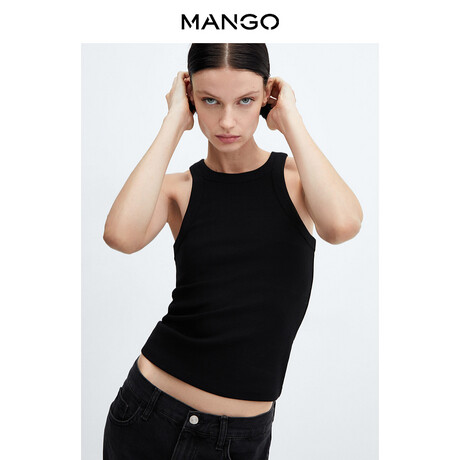 

Женский жилет Mango базовый однотонный, белый