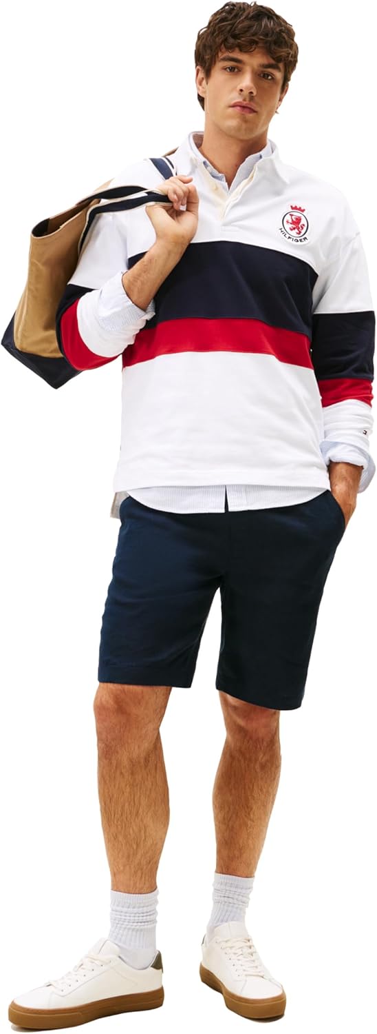 Мужские летние льняные шорты Tommy Hilfiger 10 дюймов свободного кроя, Desert Sky — фото 3