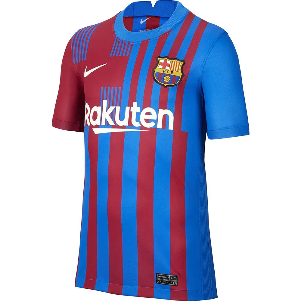 Футболка с коротким рукавом Nike FC Barcelona 21/22 Stadium home junior, синий — фото 3