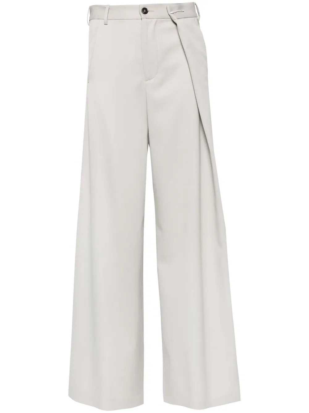 

Широкие брюки со складками MM6 Maison Margiela, нейтральный