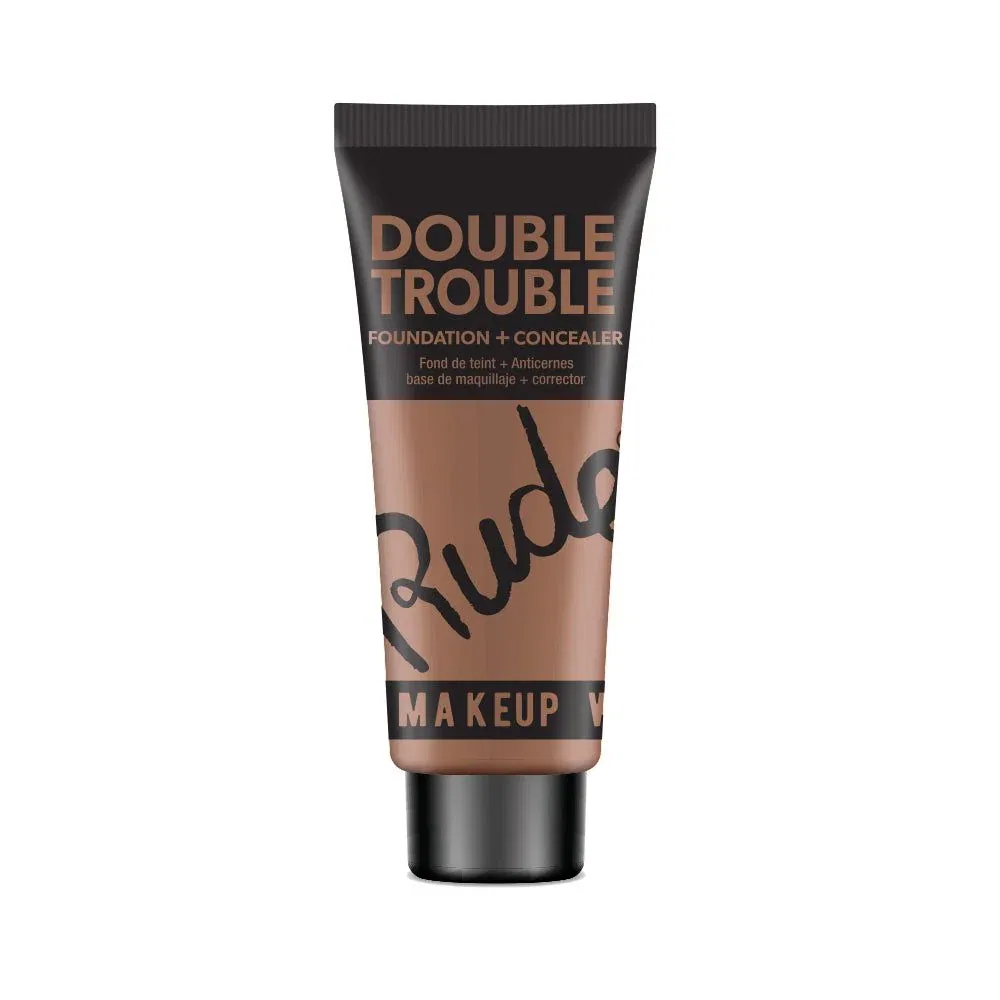 Тональный крем и консилер RUDE Double Trouble Foundation + Concealer - Vanilla 07, коричневый — фото 3
