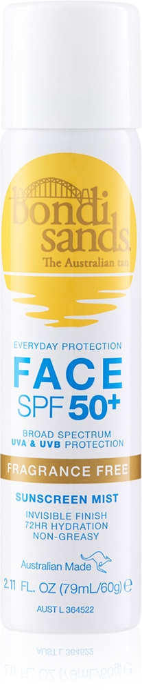 

Защитный спрей для лица Spf 50+ без отдушек Bondi Sands, spf 50+ 60 гр