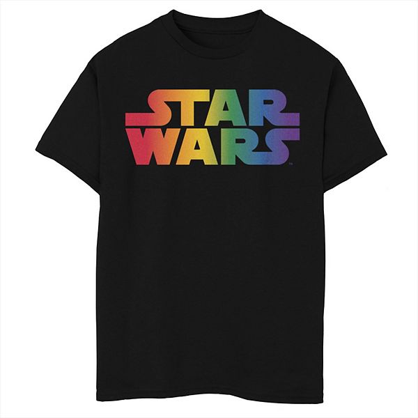 

Футболка с принтом Boys Star Wars rainbow logo Licensed Character