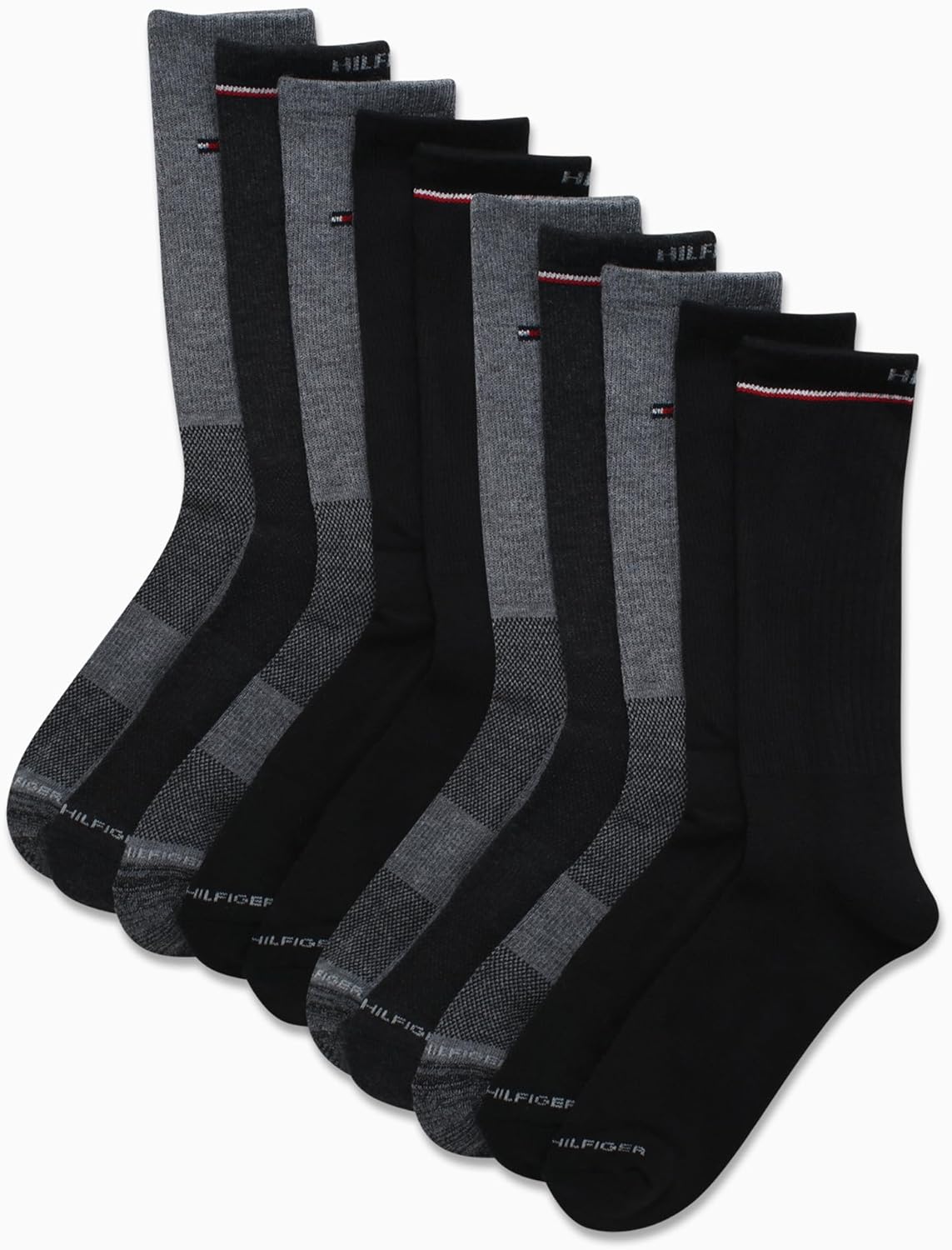 Мужские спортивные носки Tommy Hilfiger с мягкой подошвой (10 шт.), Black Assorted — фото 3