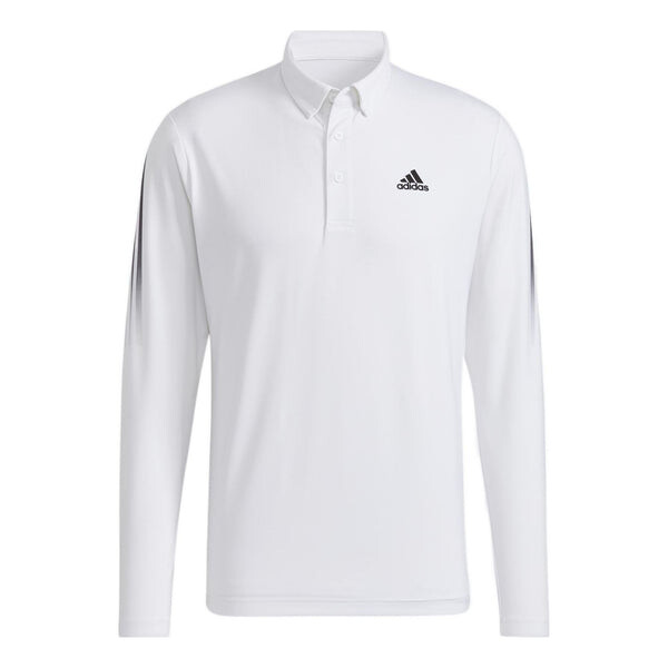 

Футболка logo stripe long sleeves slim fit polo shirt white Adidas, мультиколор