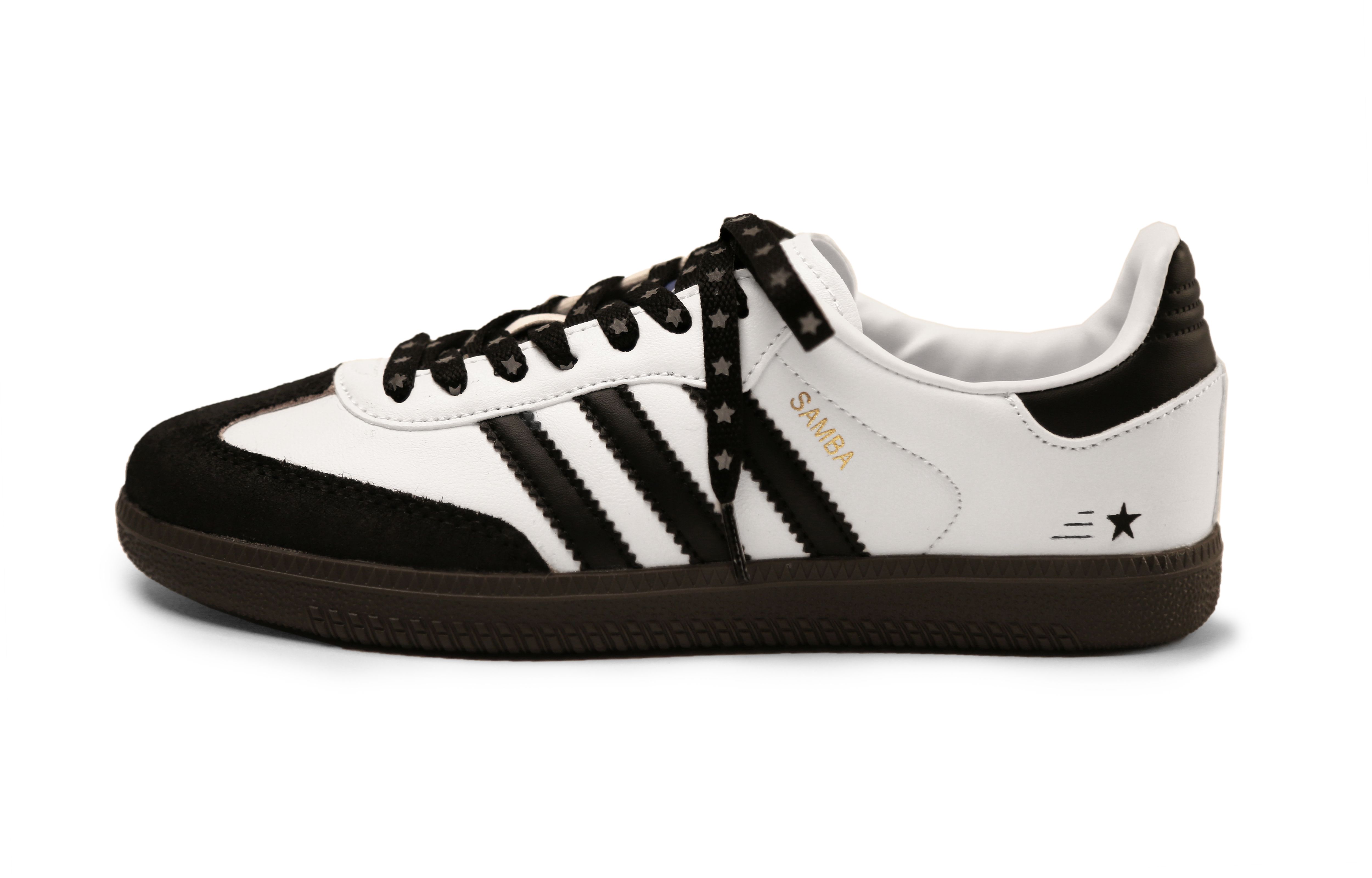 

Adidas Originals Самба OG нескользящие, износостойкие, легкие низкие скейтерские кроссовки унисекс черно-белые, цвет Black White