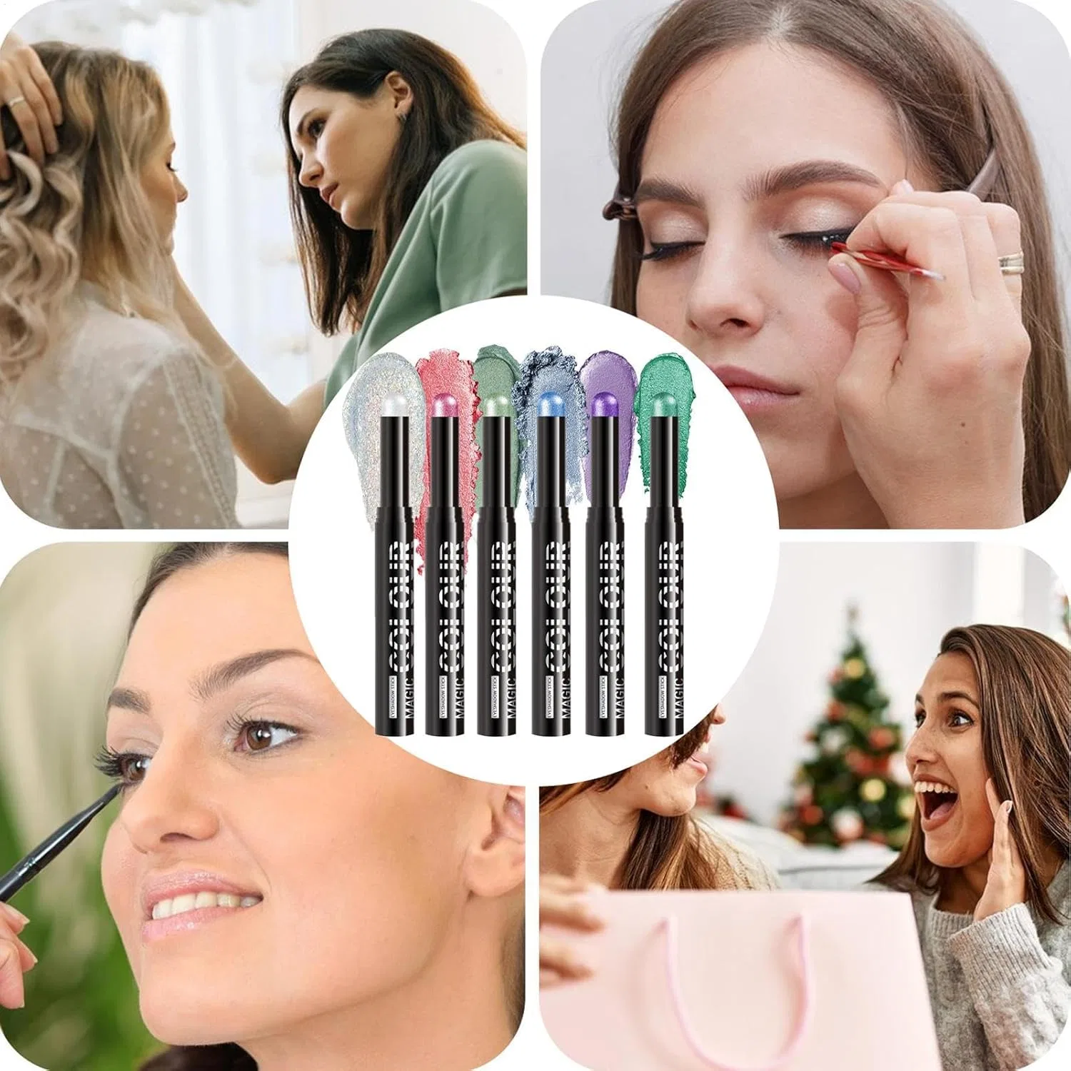Кремовые тени для век 6 цветов, водостойкие, длительного действия — фото 4