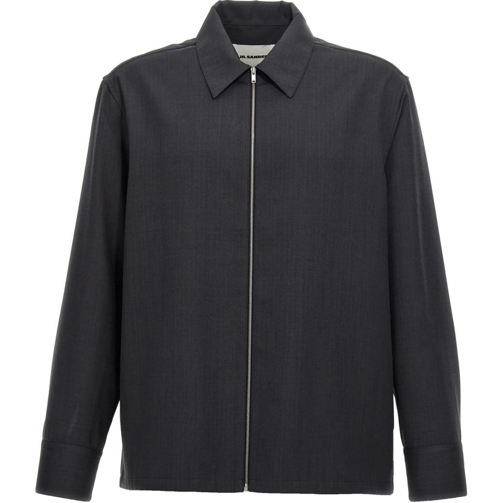 

Застегивающаяся на молнию куртка-овершта Ripstop JIL SANDER, темно-серый