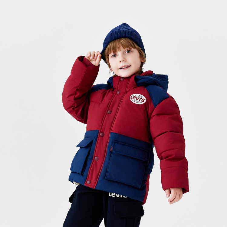 Levis Термическая пуховая куртка Levi's Herbal Red для детей 3-7 лет — фото 3