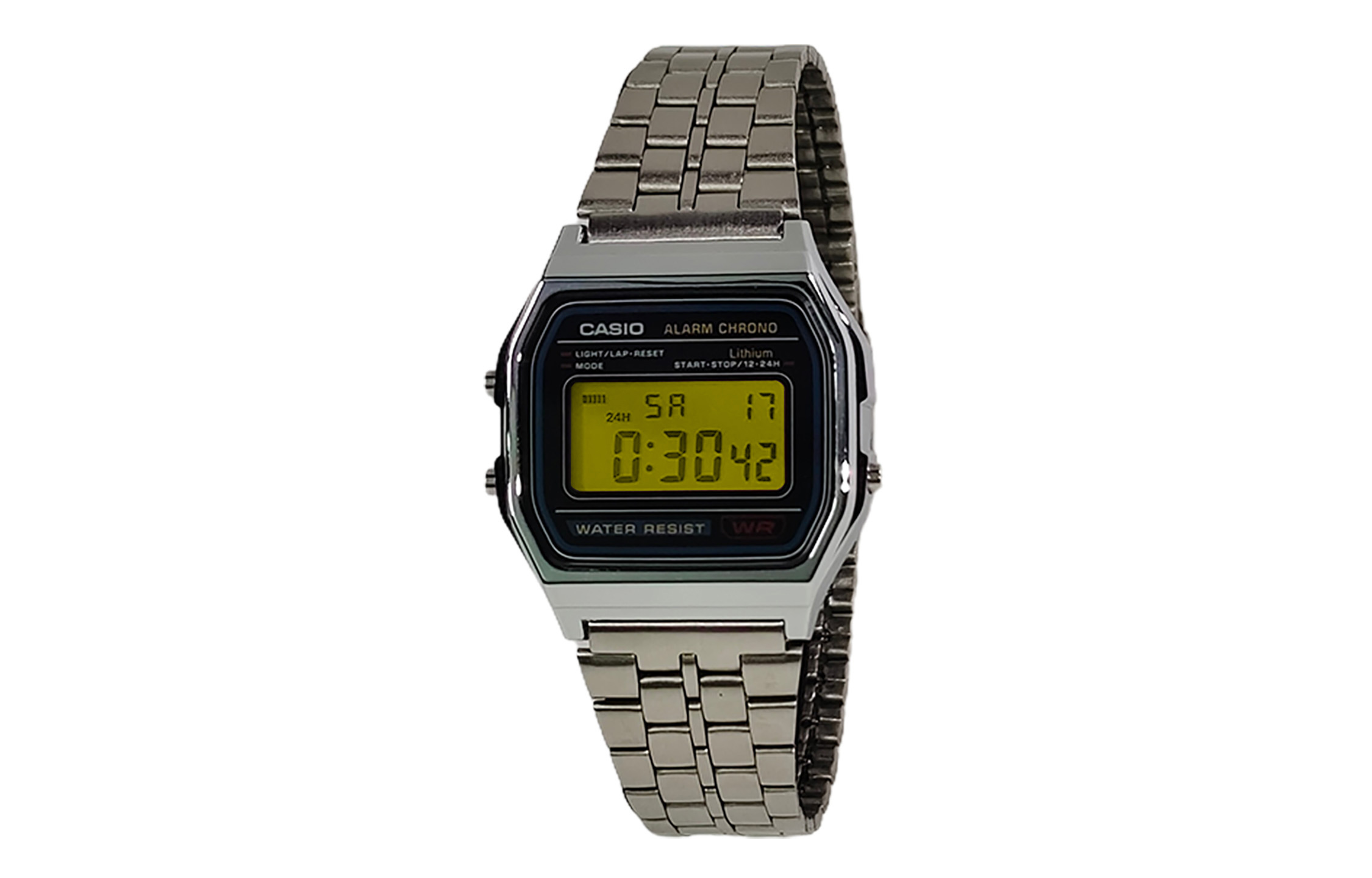 

CASIO Мужские часы Retrofit Series с кварцевым механизмом, стальной браслет, черный циферблат