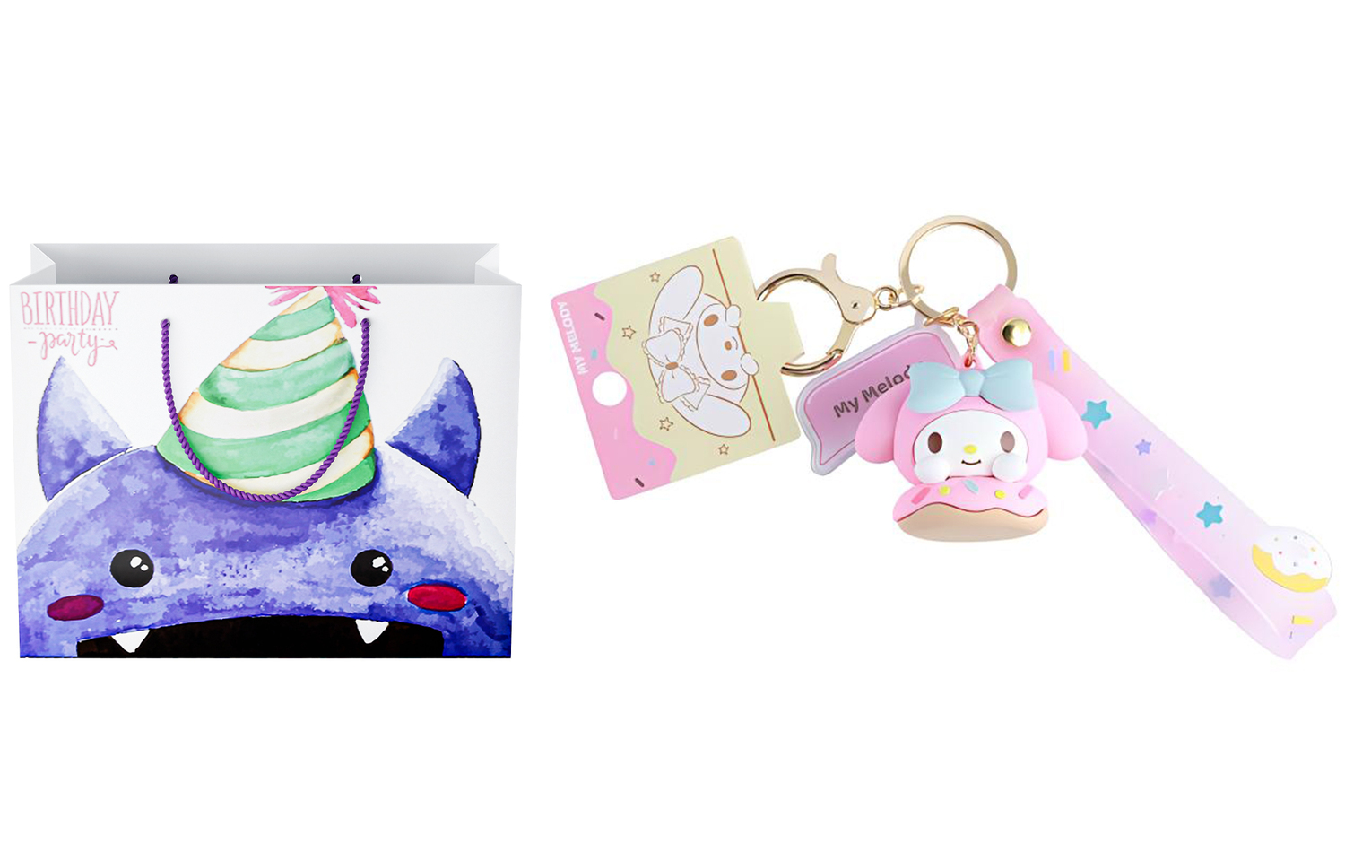 

Sanrio Привет Китти Мелоди ПВХ виниловая мягкая металлическая подвеска унисекс, My Melody+Exquisite Shopping Bag A