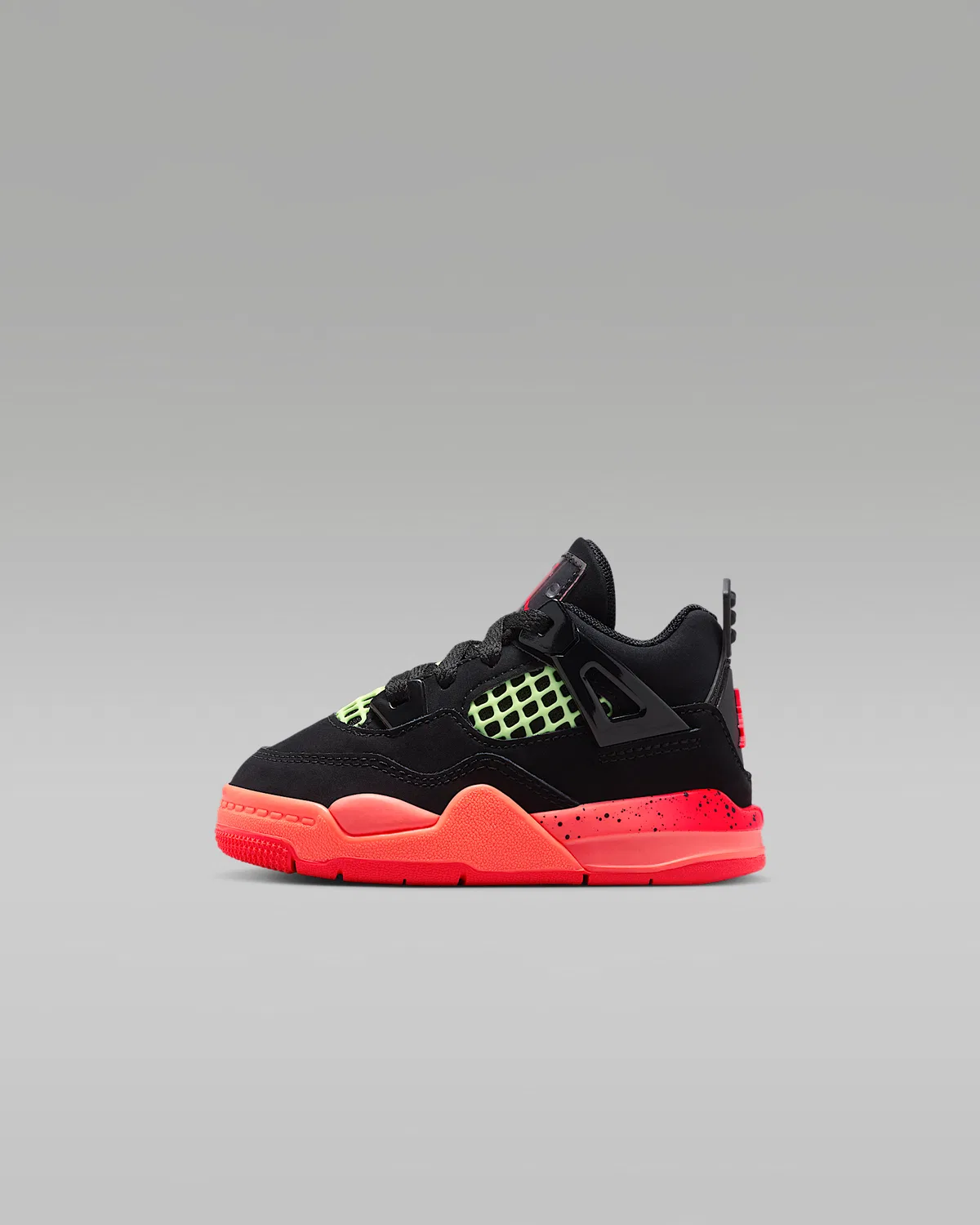 Кроссовки Jordan 4 Retro для малышей, Black/Bright Mango/Barely Volt/Infrared 23