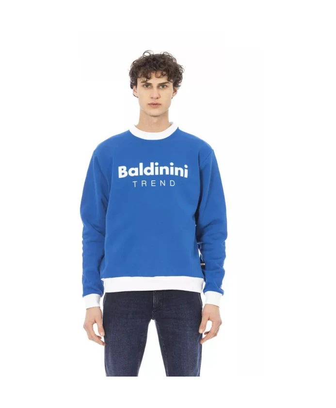 

Хлопковая модная толстовка с длинными рукавами Baldinini, синий