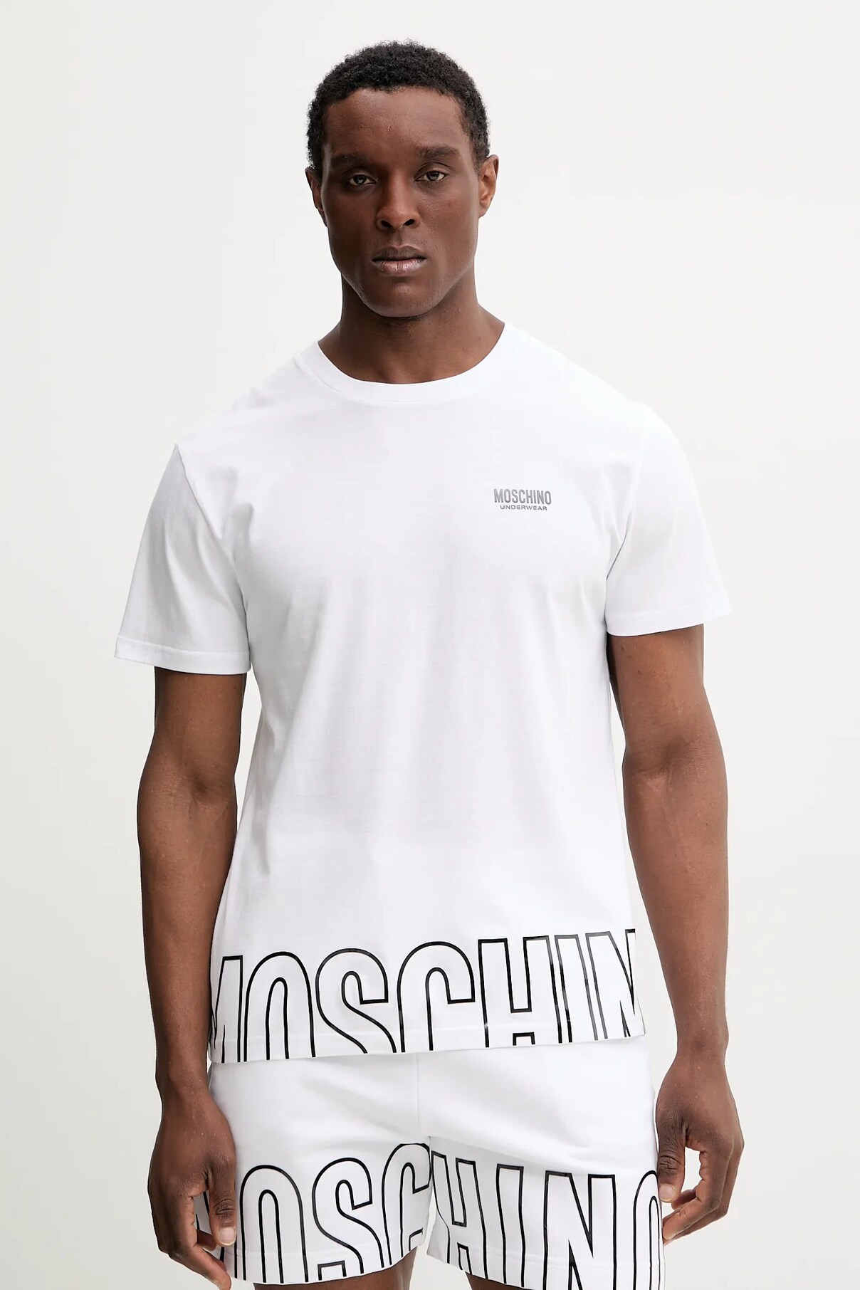 

Футболка из хлопка для дома Moschino Underwear, белый