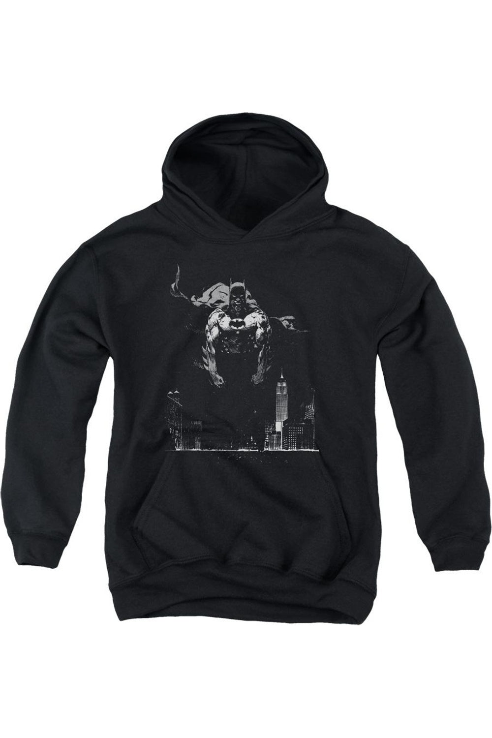 

Батмен Грязный город Молодежная толстовка с капюшоном Gildan, черный