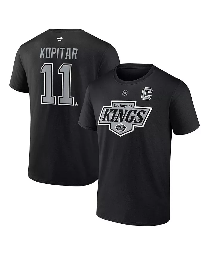 

Мужская футболка Anze Kopitar Los Angeles Kings аутентичная с именем и номером, черная Fanatics