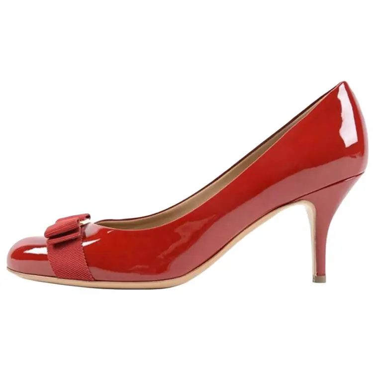 Туфли женские Ferragamo на высоком каблуке, красный