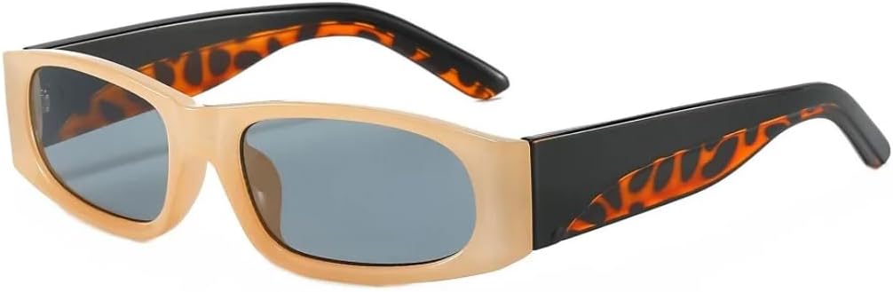 

Солнцезащитные очки для мужчин и женщин - защита UV400 - маленькая оправа, линзы конфетных цветов, для занятий спортом на открытом воздухе и вождения DSVIGF, Champagne