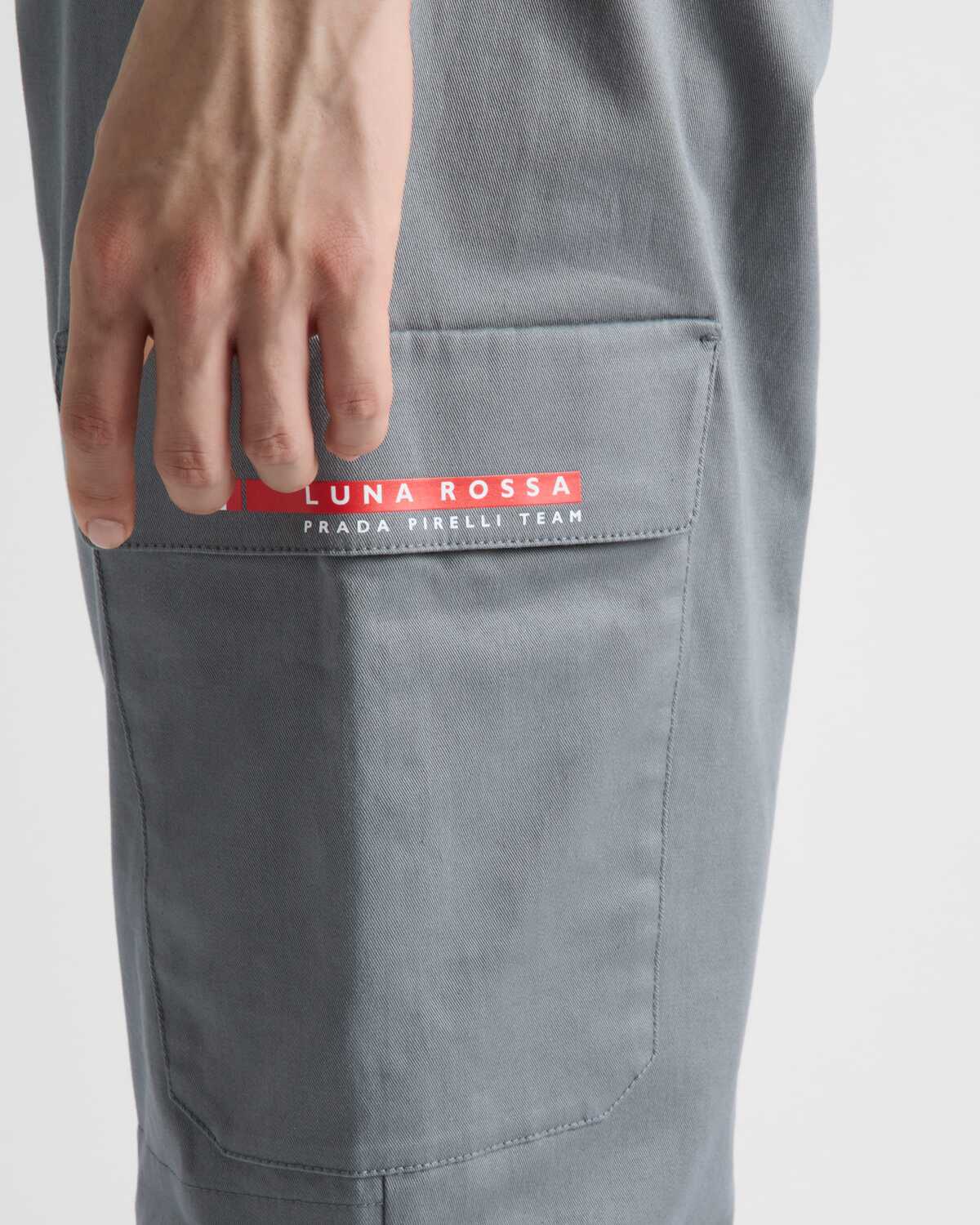 Брюки из эластичного хлопка Luna Rossa Prada Pirelli, серый — фото 4