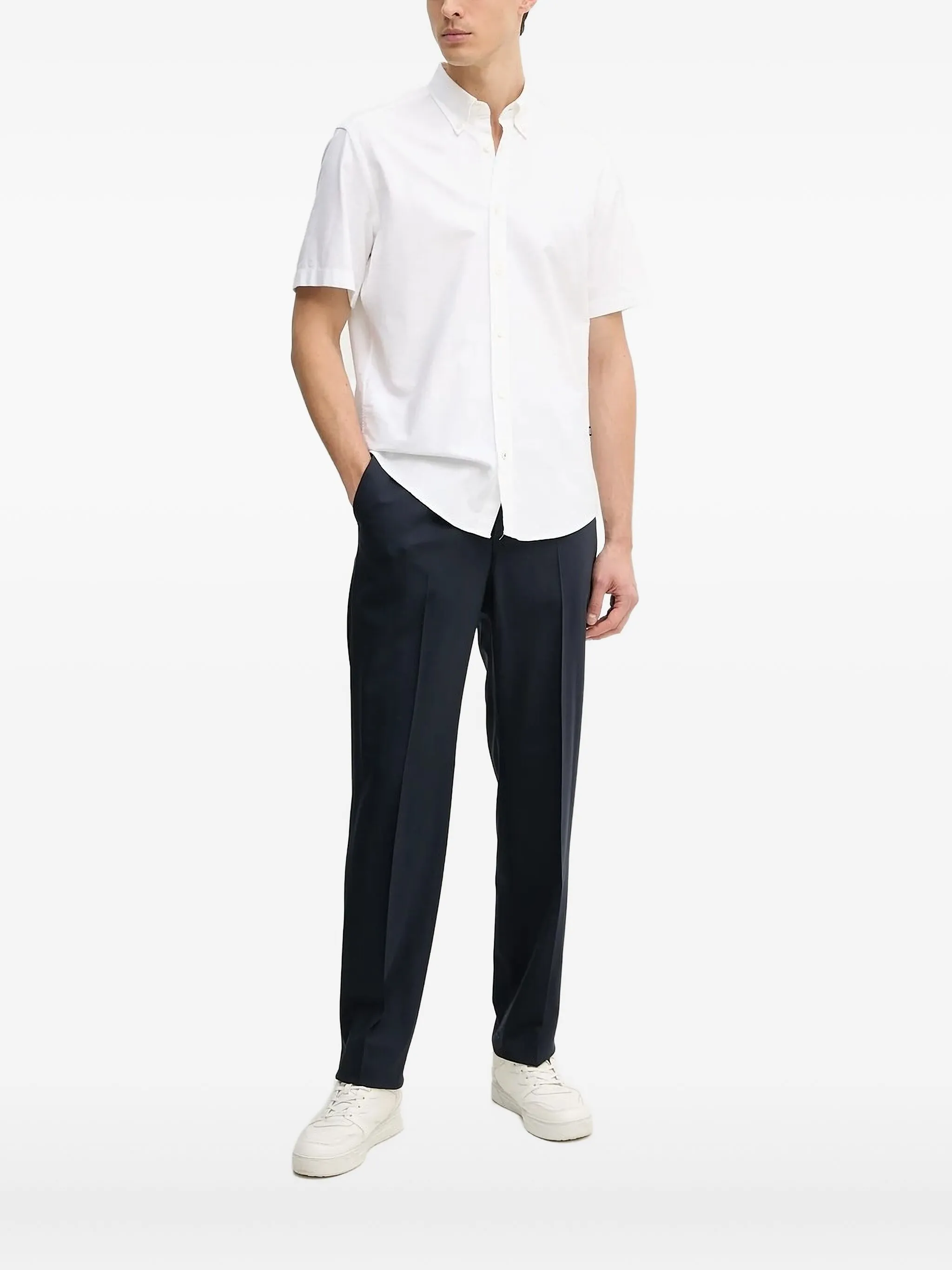 

Рубашка с короткими рукавами Boss, белый