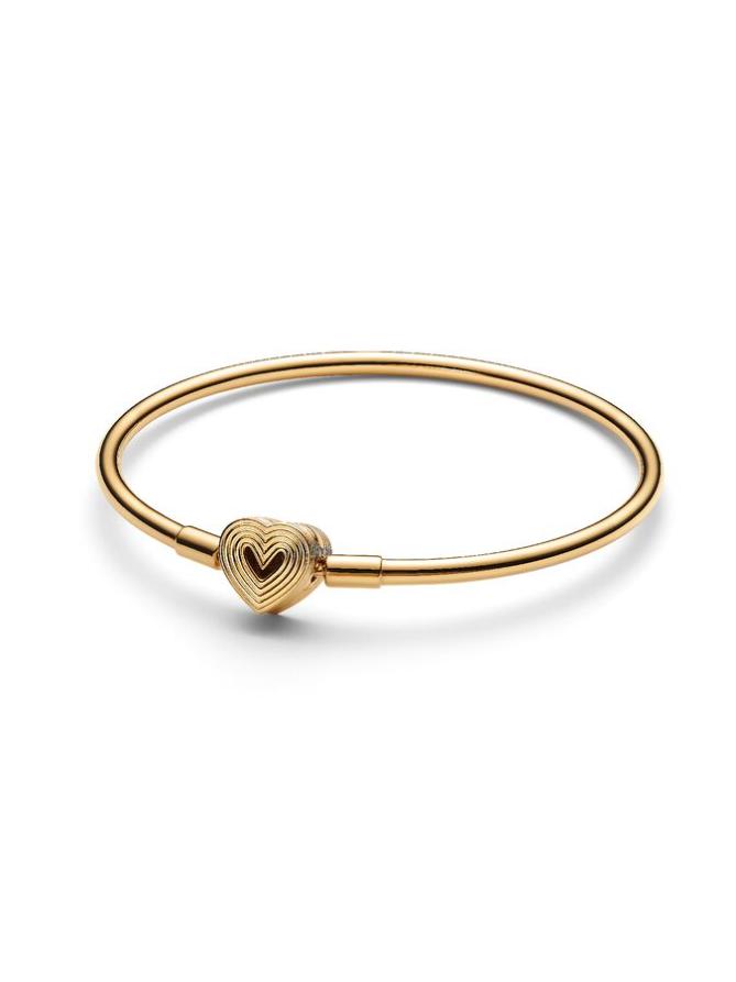

Браслет Pandora Radiating Heart Clasp Bangle, золото