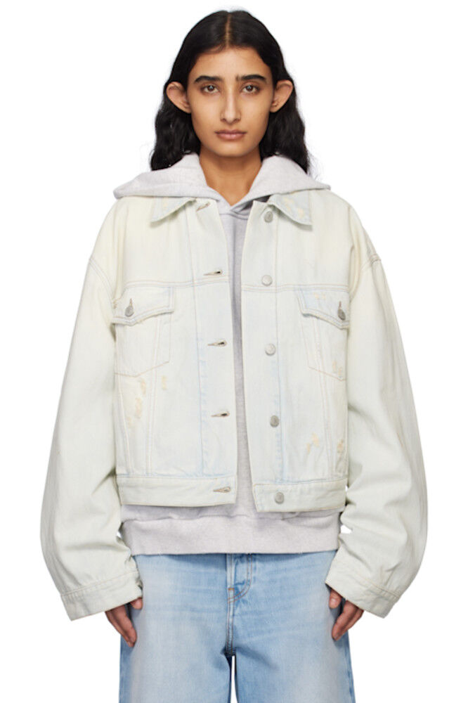 

Синяя свободная укороченная джинсовая куртка Acne Studios