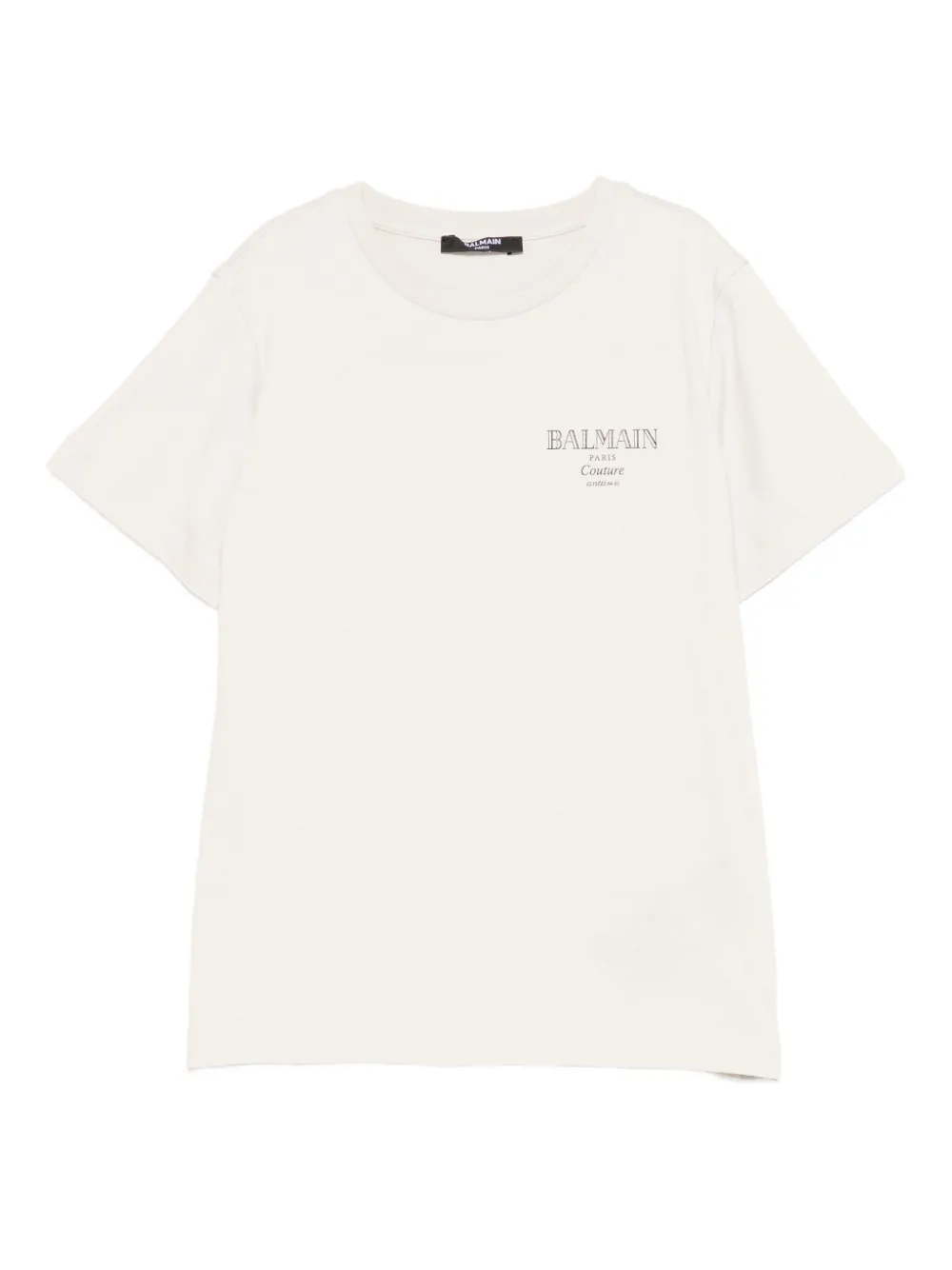 

Футболка с принтованным логотипом Balmain Kids, нейтральный