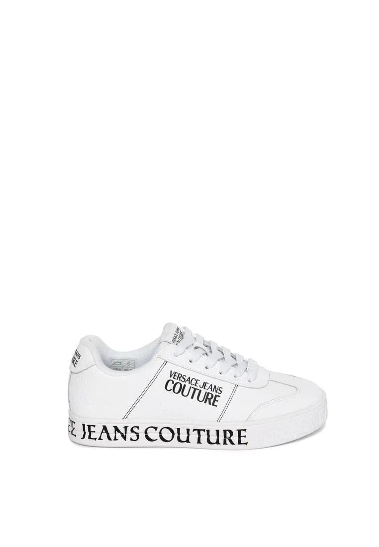 Кроссовки, кожаные, Grain Versace Jeans Couture, белый