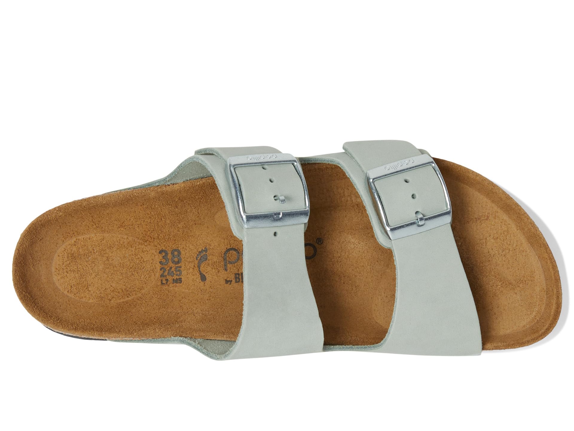 Сандалии Birkenstock Papillio By Birkenstock Arizona Platform Sandal - Nubuck, Pure Sage — фото 2