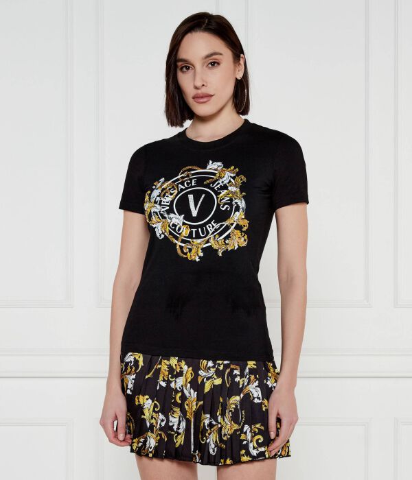

Футболка женская Versace Jeans Couture с логотипом, черный