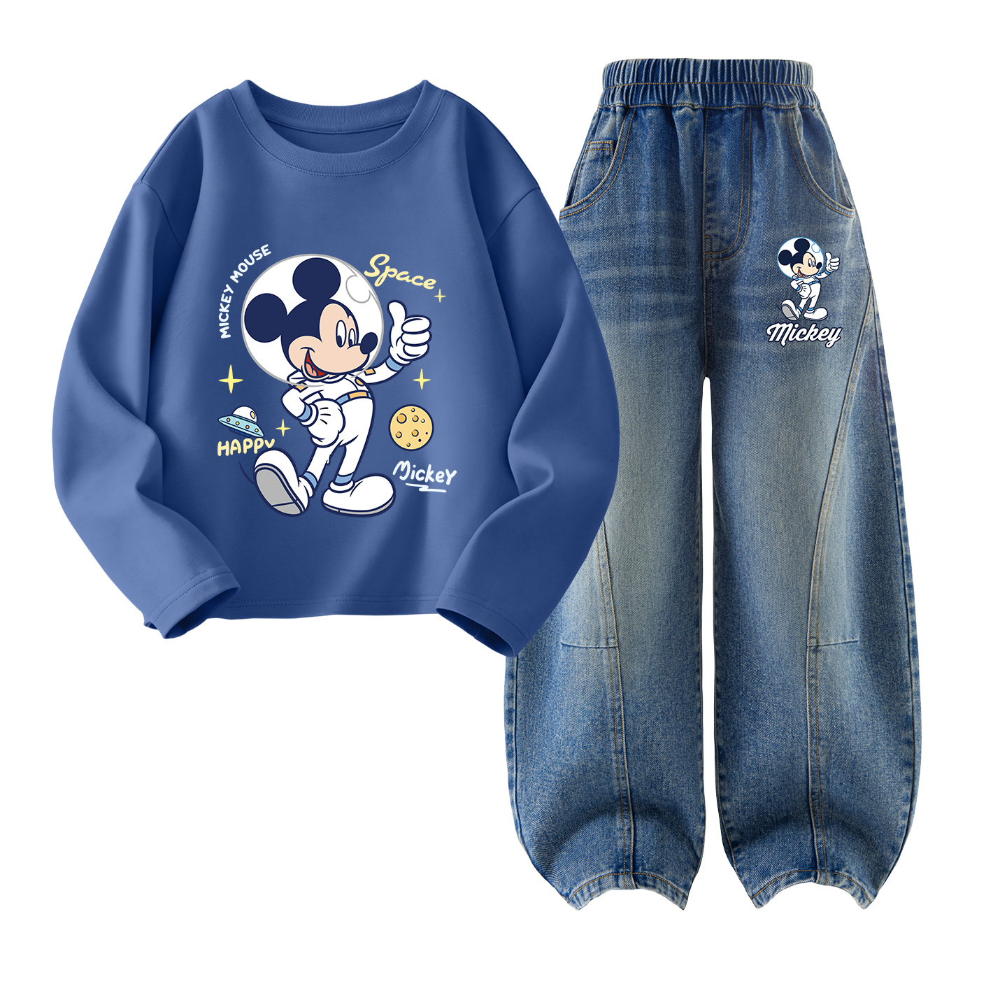 Детский спортивный комплект Casual Sportswear 2 Piece Set Disney, di flying wonder белый+di fсветло-k denim синий — фото 4