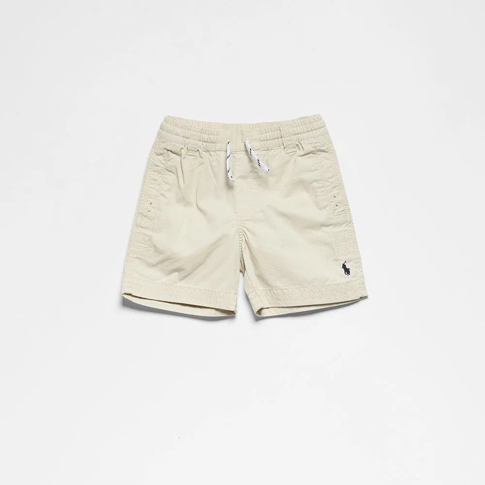 Детские хлопковые чиносы с завязками натурального цвета от Polo Ralph Lauren Children