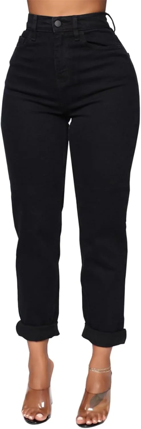 

SheKiss 2026 Женские джинсы с высокой талией, distressed, boot cut