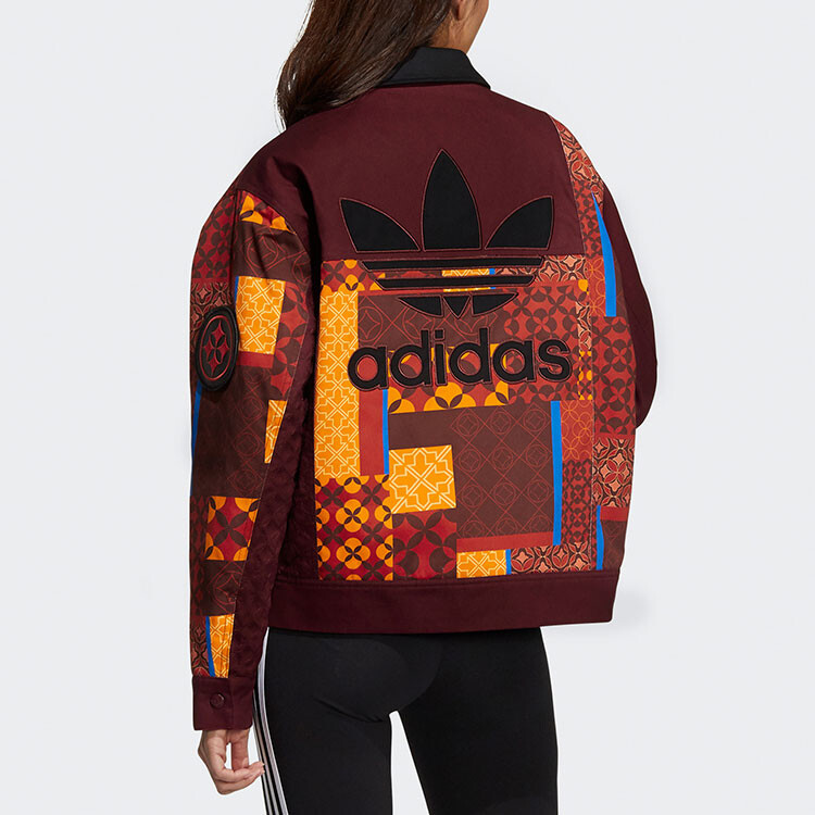 Женская стеганая куртка Adidas Originals, цвет Maroon — фото 4