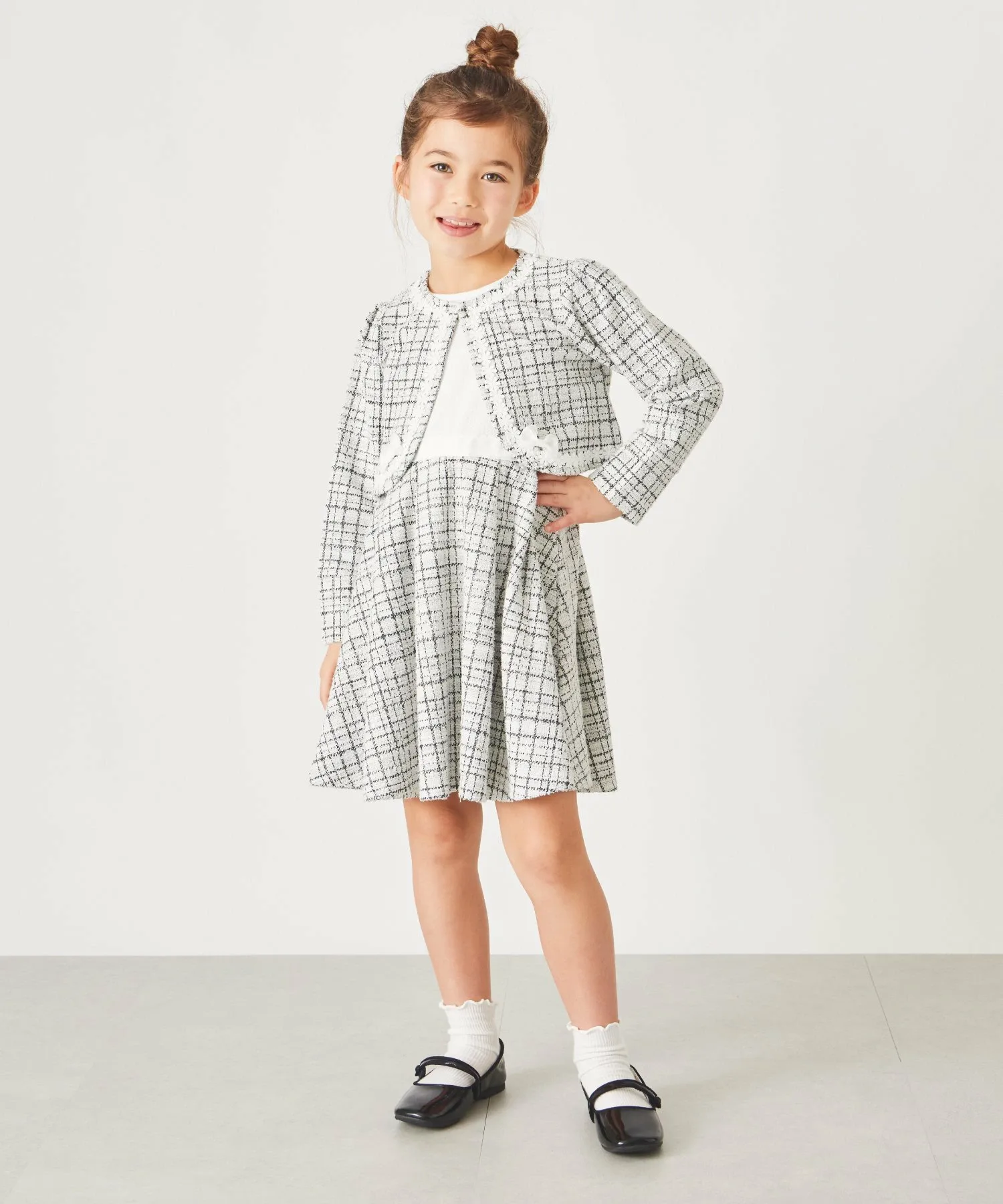 Куртка Формальное твидовое болеро Ever Closet, off white