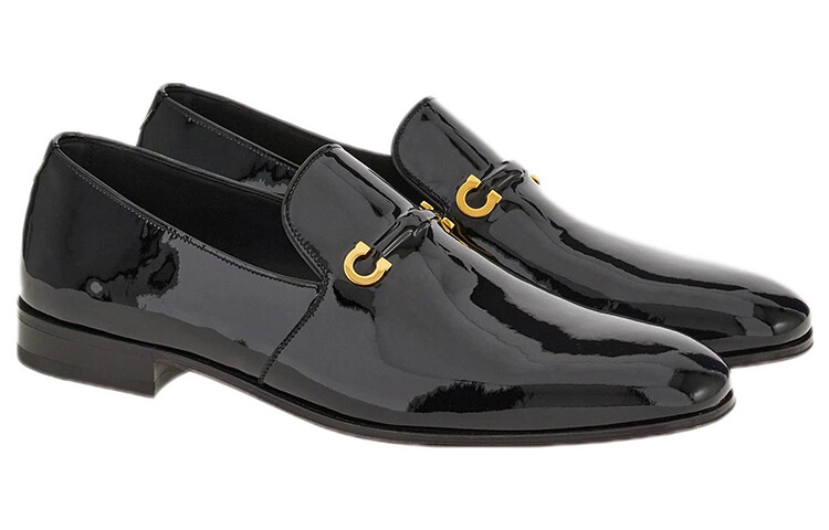 Gancini Men"s Casual Men Low-top Black Ferragamo — фото 3