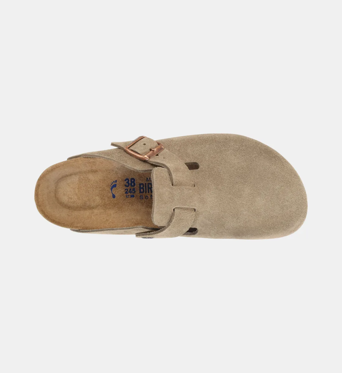 Плоские сабо Boston SFB из кожи BIRKENSTOCK, серый — фото 2
