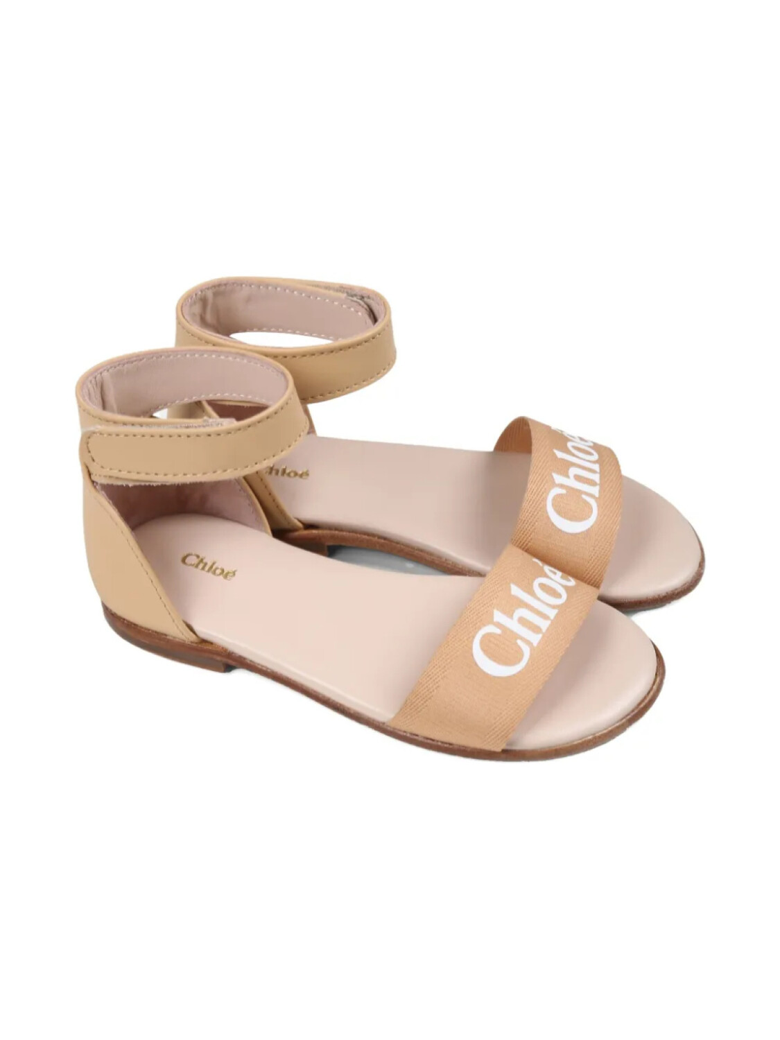 

Сандалии Chloé Kids с логотипом, розовый