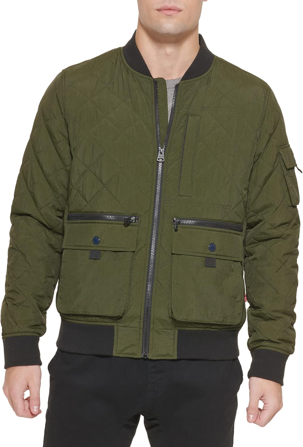 

Мужская стеганая куртка-бомбер Levi's Mens Utility COAT, Army Green