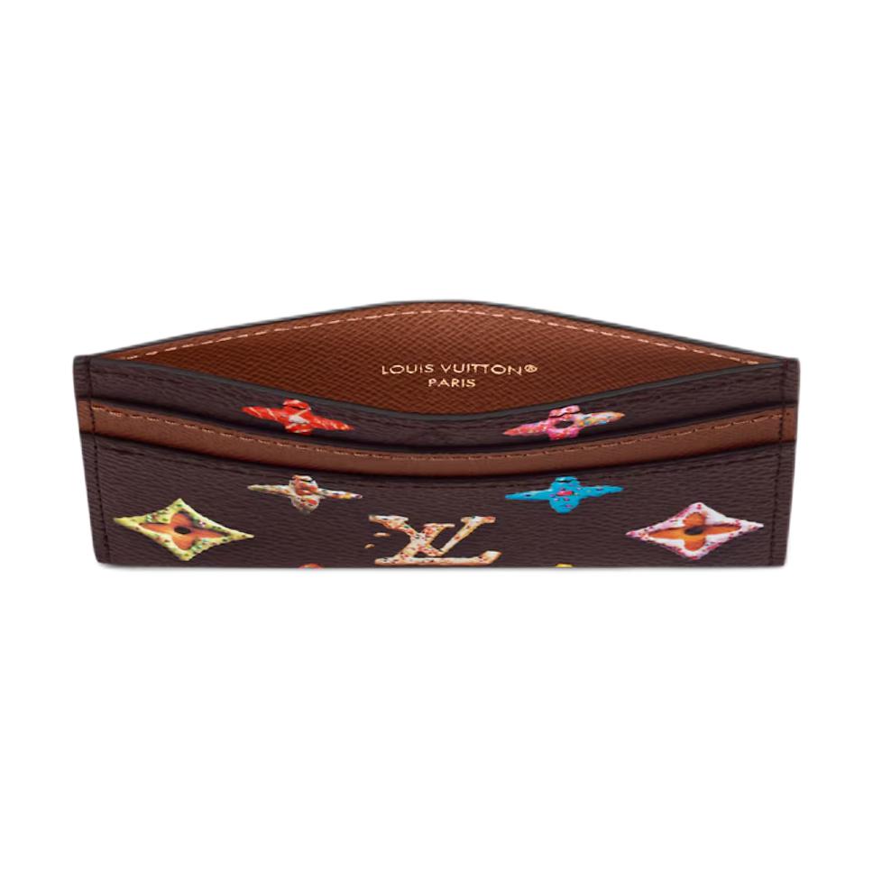 LOUIS VUITTON Кардхолдер Monogram Donuts Coated Canvas для мужчин, коричневый — фото 4