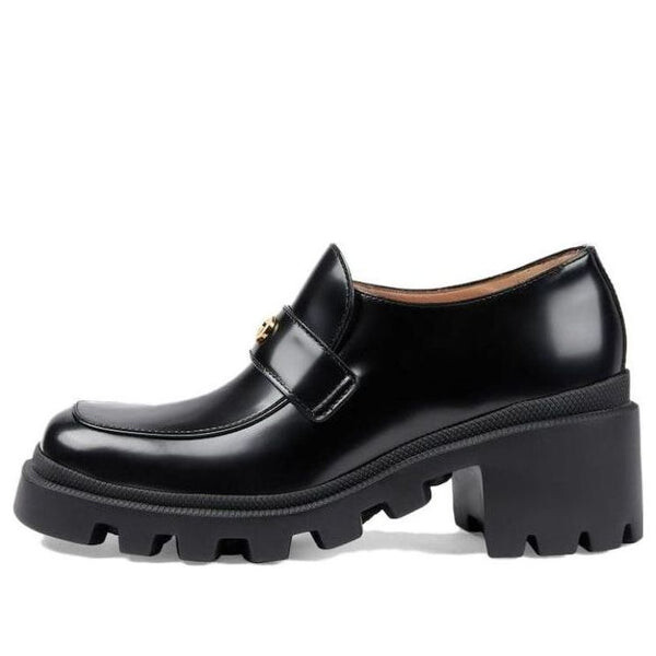 Кроссовки interlocking g loafers 'all black' Gucci, черный