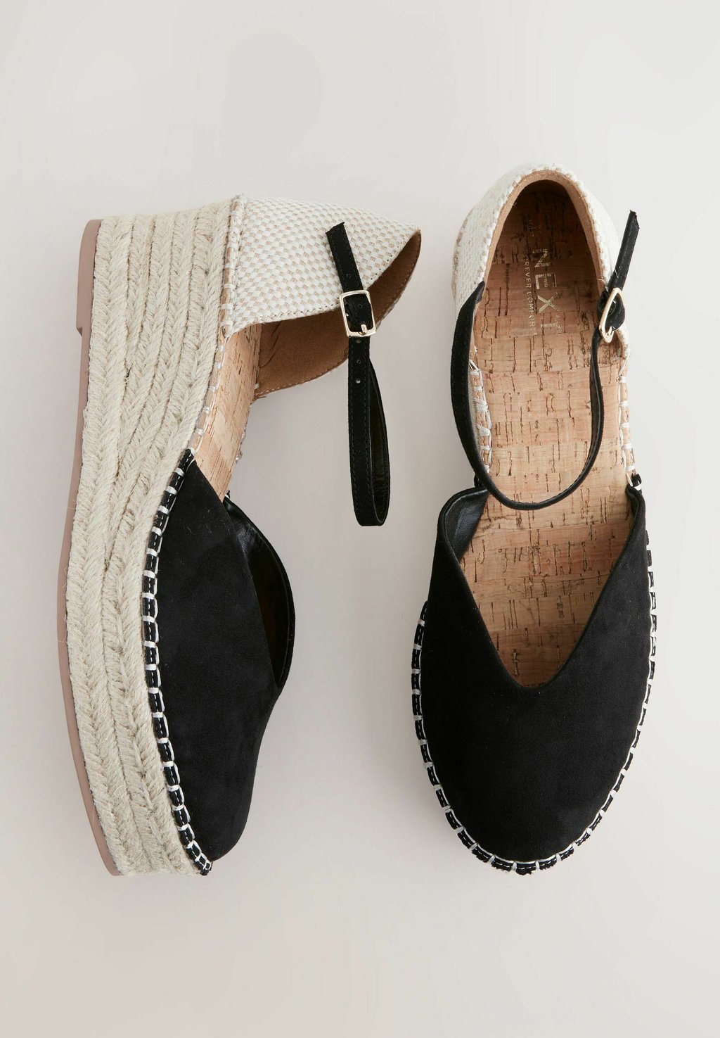 Босоножки на платформе STANDARD WIDE FIT - FOREVER COMFORT CLOSED TOE - Platform heels Next, цвет Mottled Black — фото 3